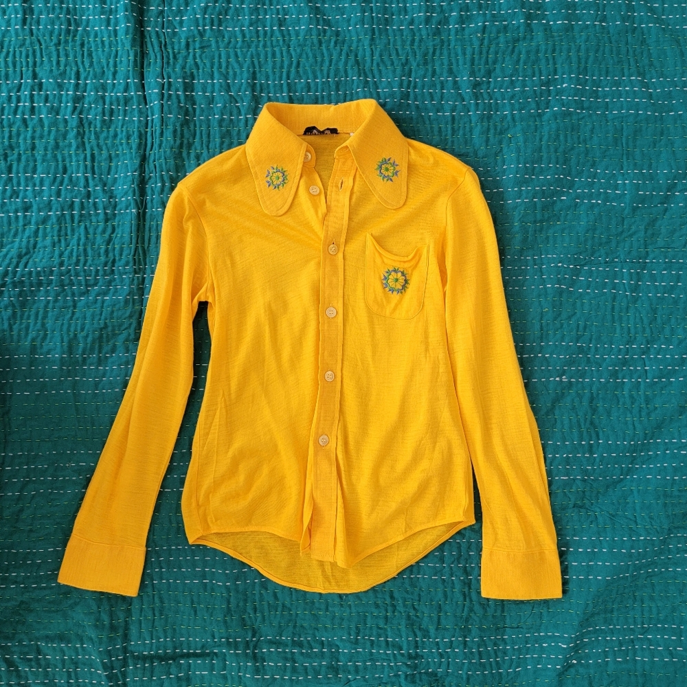 Vintage 70s Big Collar Shirt